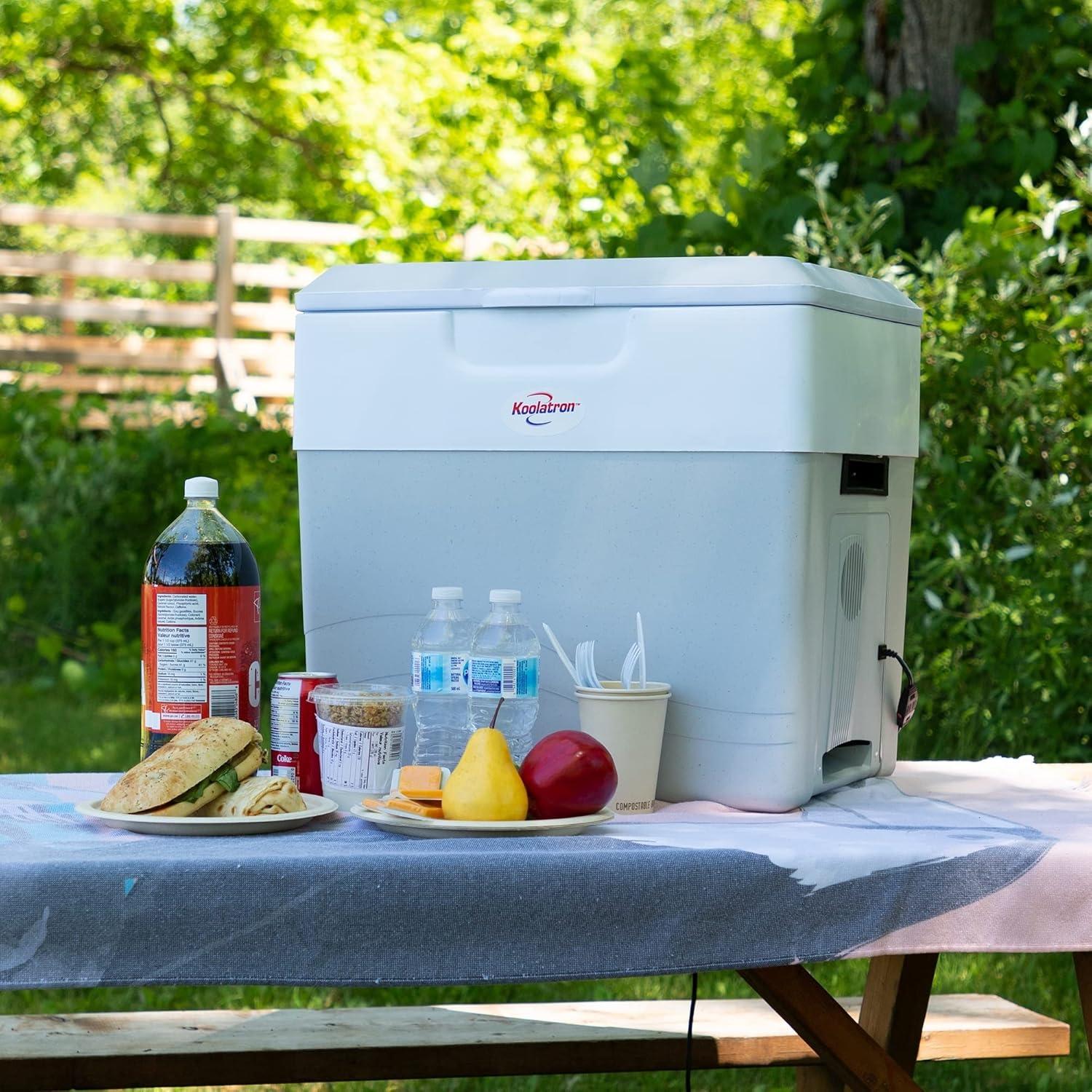image:imageKoolatron 12V Iceless Cooler amp Warmer Portable Electric Cooler for Car Truck Camper Boat Hard Sided Mini Fridge for Camping Picnic Travel Lunch Food Drinks Bedroom Office Dorm 52 Qt