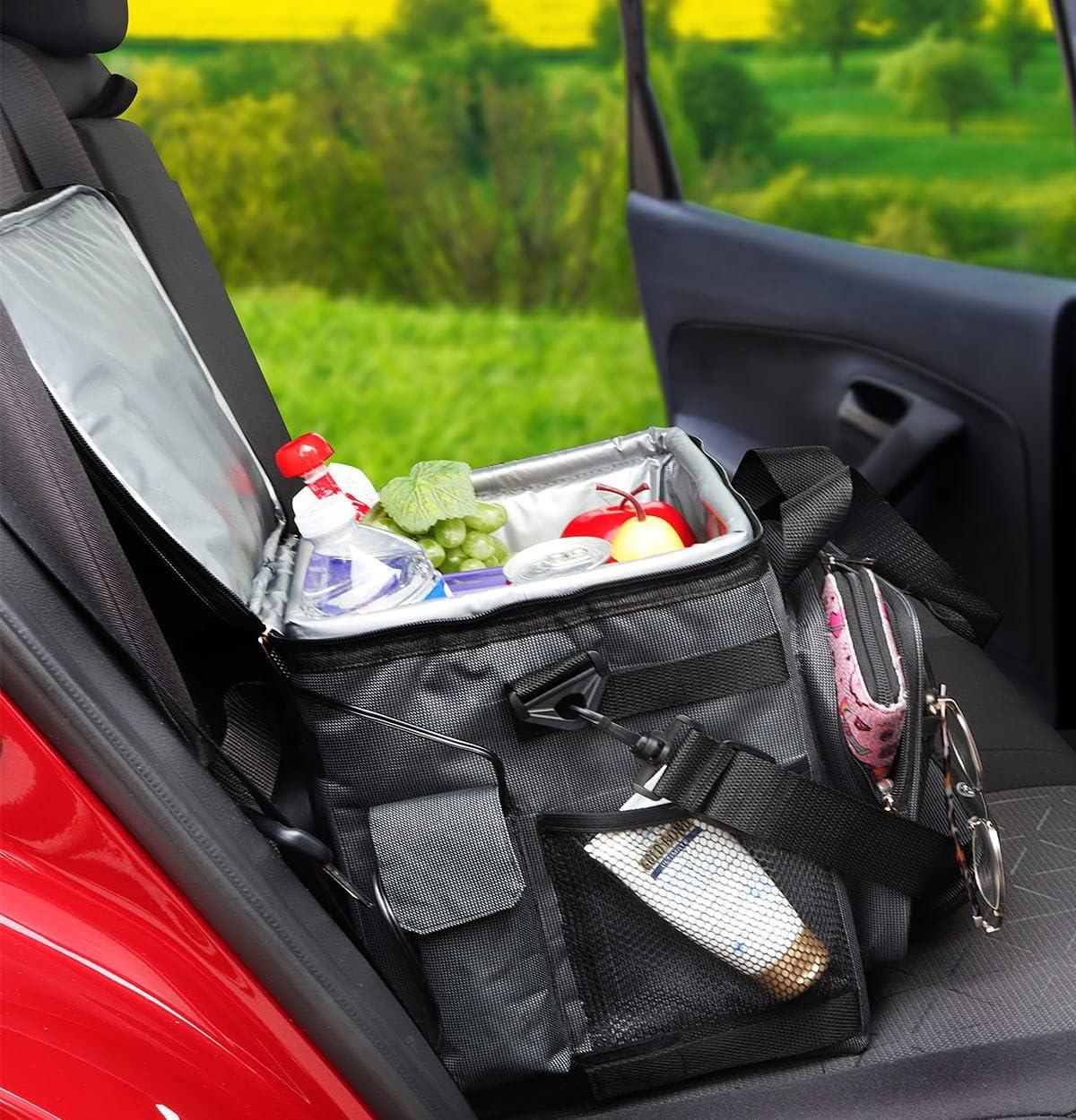 image:imageKoolatron Electric Portable Cooler Plug in 12V Car Cooler Bag 14 qt 13 L BlackGray SoftSided Portable Car Fridge wDC Power Cord Adjustable Shoulder Strap Cord Storage Road Trip