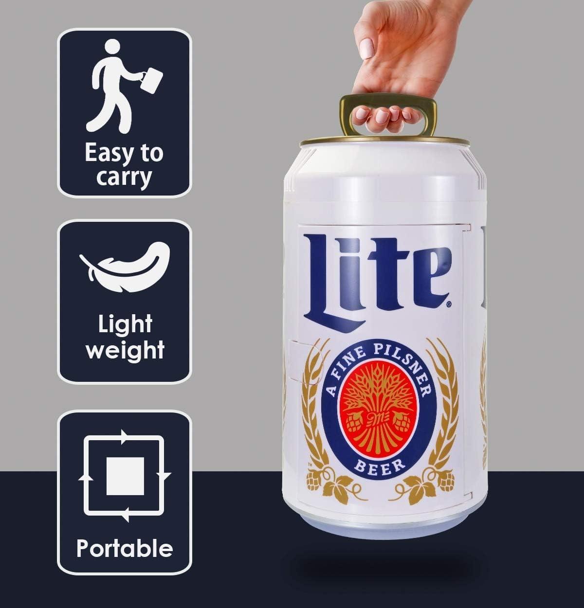 image:imageKoolatron Miller Lite Mini Fridge Refrigerator for Bedroom Office Portable Table Top Beverage Cooler 12V 110V Refrigerador For Drinks Soda Wines Use In Car Outdoor Patio 8 Can