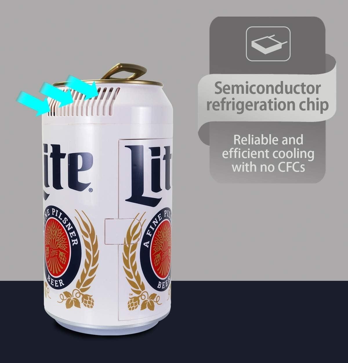 image:imageKoolatron Miller Lite Mini Fridge Refrigerator for Bedroom Office Portable Table Top Beverage Cooler 12V 110V Refrigerador For Drinks Soda Wines Use In Car Outdoor Patio 8 Can