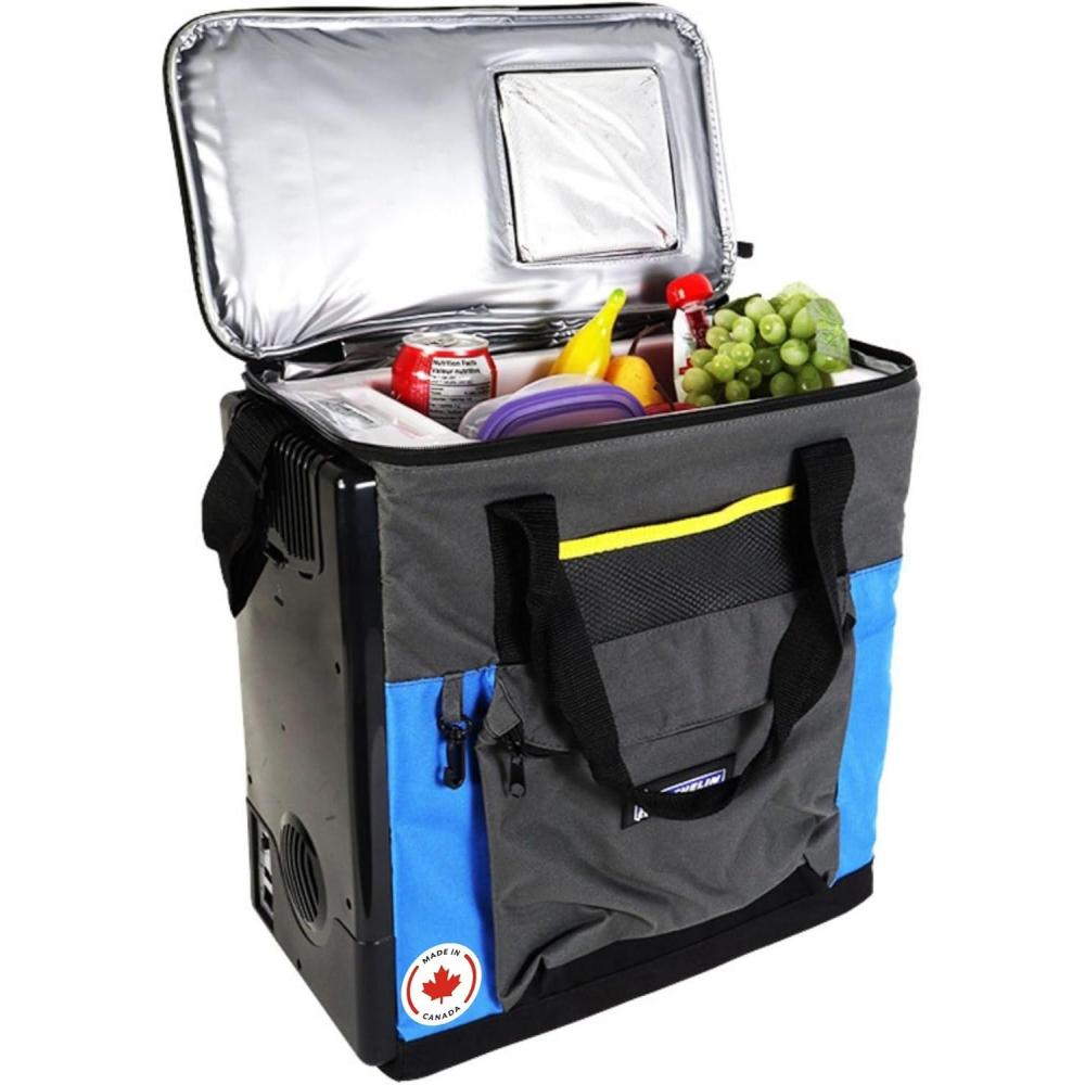 image:imageMichelin Electric Portable Cooler Plug in 12V Car CoolerWarmer 15 qt 14 L Portable Car Fridge wUSB Charging PortwDC Power Cord Shoulder Strap Cord Storage Travel Fishing Trucking Road Trip