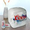 Coors Light Mini Fridge – 12 Can Refrigerator for Bedroom Office, Portable Table Top Beverage Cooler, 12V 110V Refrigerador for Drinks, Soda, Wines, Use in Car, Dorm, Outdoor