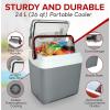 Koolatron 12V Iceless Cooler & Warmer – Portable Electric Cooler/Nevera Portátil Eléctrica for Car Truck Camper Boat, Hard Sided Mini Fridge for Camping Picnic Travel Lunch Food Drinks Office 26 qt