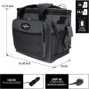 Koolatron Electric Portable Cooler Plug in 12V Car Cooler Bag, 14 qt (13 L) Black/Gray Soft-Sided Portable Car Fridge w/DC Power Cord, Adjustable Shoulder Strap, Cord Storage, Road Trip.