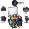 Koolatron Electric Portable Cooler Plug in 12V Car Cooler Bag, 14 qt (13 L) Black/Gray Soft-Sided Portable Car Fridge w/DC Power Cord, Adjustable Shoulder Strap, Cord Storage, Road Trip.