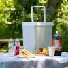 Koolatron Electric Portable Cooler Plug in 12V Car Cooler/Warmer, 18 qt (17 L), No Ice Thermo Electric Portable Fridge for Camping, Travel Road Trips Trucking with 12 Volt DC Power Cord, Gray/White.