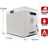 Koolatron Electric Portable Cooler Plug in 12V Car Cooler/Warmer 27 L (29 qt), No Ice Thermo Electric Portable Fridge for Camping, Travel Road Trips Trucking with 12 Volt DC Power,Gray/White.
