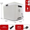 Koolatron Electric Portable Cooler Plug in 12V Car Cooler/Warmer 27 L (29 qt), No Ice Thermo Electric Portable Fridge for Camping, Travel Road Trips Trucking with 12 Volt DC Power,Gray/White.