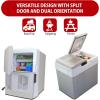 Koolatron Electric Portable Cooler Plug in 12V Car Cooler/Warmer, 33 qt (31 L),No Ice Thermo Electric Portable Fridge for Camping, Travel Road Trips Trucking with 12 Volt DC Power Cord, Gray/White.