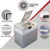 Koolatron Electric Portable Cooler Plug in 12V Car Cooler/Warmer, 33 qt (31 L),No Ice Thermo Electric Portable Fridge for Camping, Travel Road Trips Trucking with 12 Volt DC Power Cord, Gray/White.