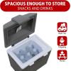 Koolatron Electric Portable Cooler Plug in 12V Car Cooler/Warmer 9.8 qt (9 L), No Ice Thermo Electric portable Fridge for camping, Travel Road Trips Trucking with 12 Volt DC Power Cord, Gray/White.