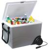 Koolatron Thermoelectric Iceless 12V Cooler/Warmer 33 qt (31 L) w/Wheels, Portable Electric Rolling Car Fridge w/ 12 Volt DC Power Cord, Grey/White, Travel Road Trips Camping, Made in North America(Wheeled)
