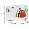 Miller Light Ice Chest Cooler – 85 Can Ice Box, Portable Ice Bucket with Bottle Opener, Vintage Style, Insulated for Camping, Beach, Picnic, RV, BBQs, Tailgating, Fishing, Steel-Belted, 51L (54 qt)