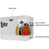 Miller Light Ice Chest Cooler – Portable Ice Bucket with Bottle Opener, Vintage Style, Insulated for Camping, Beach, Picnic, RV, BBQs, Tailgating, Fishing, Steel-Belted, 85 Can Ice Box, 51L (54 qt)