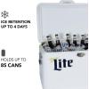 Miller Light Ice Chest Cooler – Portable Ice Bucket with Bottle Opener, Vintage Style, Insulated for Camping, Beach, Picnic, RV, BBQs, Tailgating, Fishing, Steel-Belted, 85 Can Ice Box, 51L (54 qt)