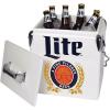 Miller Light Retro Ice Chest Cooler – 18 Can Ice Box, Portable Ice Bucket with Bottle Opener, Vintage Style, Insulated for Camping, Beach, Picnic, RV, BBQs, Tailgating, Fishing, 13L (14 qt)