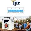 Miller Light Retro Ice Chest Cooler – Portable Ice Bucket with Bottle Opener, Vintage Style, Insulated for Camping, Beach, Picnic, RV, BBQs, Tailgating, Fishing, 18 Can Ice Box, 13L (14 qt)