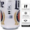 Miller Lite 8 Can Thermoelectric Mini Fridge 5.4 L/ 5.7 Quarts Capacity, 12V DC/110V AC cooler for home, den, dorm, cottage, cabin, beer, beverages, snacks, skincare, cosmetics, medication