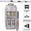Miller Lite 8 Can Thermoelectric Mini Fridge 5.4 L/ 5.7 Quarts Capacity, 12V DC/110V AC cooler for home, den, dorm, cottage, cabin, beer, beverages, snacks, skincare, cosmetics, medication