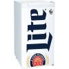 Miller Lite Koolatron Compact Fridge, Bottle Opener, 90 L/ 95 Quart 3.2 Cubic Foot for Snacks, Frozen Meals, Beverages, Juice, Beer, Den, Dorm, Office, Games Room, or RV