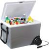 Koolatron Thermoelectric Iceless 12V Cooler/Warmer 33 qt (31 L) w/Wheels, Portable Electric Rolling Car Fridge w/ 12 Volt DC Power Cord, Grey/White, Travel Road Trips Camping, Made in North America(Wheeled)