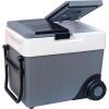 Koolatron Thermoelectric Iceless 12V Cooler/Warmer 33 qt (31 L) w/Wheels, Portable Electric Rolling Car Fridge w/ 12 Volt DC Power Cord, Grey/White, Travel Road Trips Camping, Made in North America(W65)