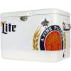 Miller Light Ice Chest Cooler – 85 Can Ice Box, Portable Ice Bucket with Bottle Opener, Vintage Style, Insulated for Camping, Beach, Picnic, RV, BBQs, Tailgating, Fishing, Steel-Belted, 51L (54 qt)