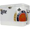Miller Light Ice Chest Cooler – Portable Ice Bucket with Bottle Opener, Vintage Style, Insulated for Camping, Beach, Picnic, RV, BBQs, Tailgating, Fishing, Steel-Belted, 85 Can Ice Box, 51L (54 qt)
