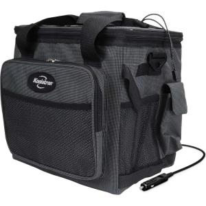 Koolatron Electric Portable Cooler Plug in 12V Car Cooler Bag, 26 qt (25 L) Black/Gray Soft-Sided Portable Car Fridge w/DC Power Cord, Adjustable Shoulder Strap, Cord Storage, Road Trip.