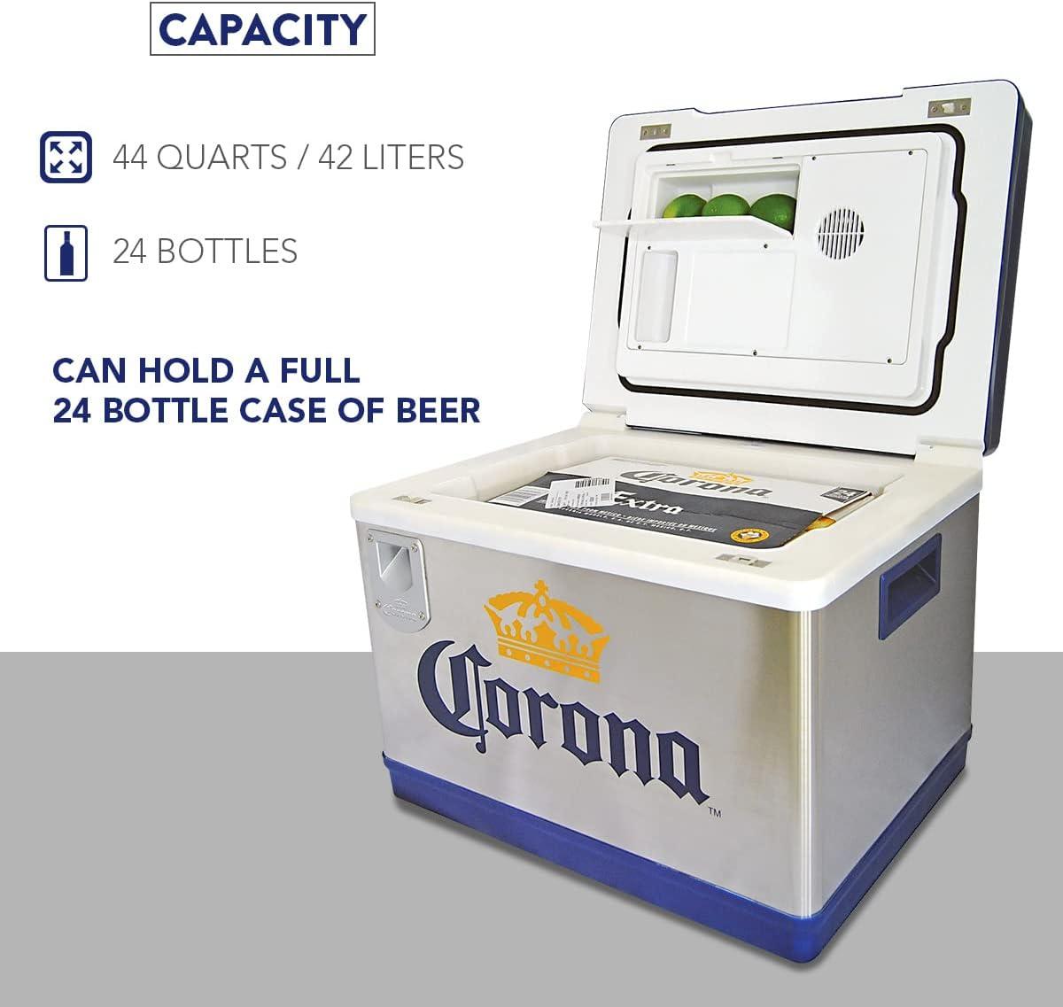 image:imageCorona Cruiser Exclusive Thermoelectric Cooler 45 Liters 48 Quart Capacity 12V DC110V AC for for Beverage Beer Wine Camping Travel Truck RV Cottage Dorm