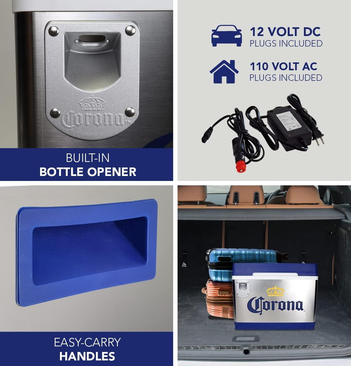 image:imageCorona Cruiser Exclusive Thermoelectric Cooler 45 Liters 48 Quart Capacity 12V DC110V AC for for Beverage Beer Wine Camping Travel Truck RV Cottage Dorm