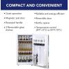 Corona Compact Fridge with Bottle Opener, 90 L/ 95 Quart 3.2 Cubic Foot for Snacks, Beverages, Juice, Beer, Den, Dorm, Office, Games Room, or RV