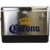 Corona Ice Chest Cooler – 85 Can Ice Box, Portable Ice Bucket with Bottle Opener, Vintage Style, Insulated for Camping, Beach, Picnic, RV, BBQs, Tailgating, Fishing, Stainless Steel, 51L (54 qt)