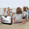 Corona Ice Chest Cooler – 85 Can Ice Box, Portable Ice Bucket with Bottle Opener, Vintage Style, Insulated for Camping, Beach, Picnic, RV, BBQs, Tailgating, Fishing, Stainless Steel, 51L (54 qt)