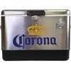 Corona Ice Chest Cooler – Portable Ice Bucket with Bottle Opener, Vintage Style, Insulated for Camping, Beach, Picnic, RV, BBQs, Tailgating, Fishing, Stainless Steel 85 Can Ice Box, 51L (54 qt)