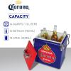 Corona Retro Ice Chest Cooler – Portable Ice Bucket with Bottle Opener, Vintage Style, Insulated for Camping, Beach, Picnic, RV, BBQs, Tailgating, Fishing, 18 Can Ice Box, 13L (14 qt)