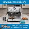 Kenmore Espresso Machine – Automatic Coffee Maker with Manual Tamper, Auto Cleaning, Milk Steamer & Frother, Bean Grinder, Brew Professional Barista Style Cappuccino, Café Latte(Manual-Tamping)