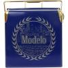 Modelo Retro Ice Chest Cooler with Bottle Opener 13L (14 qt), 18 Can Capacity, Blue and Gold, Vintage Style Ice Bucket for Camping, Beach, Picnic, RV, BBQs, Tailgating, Fishing