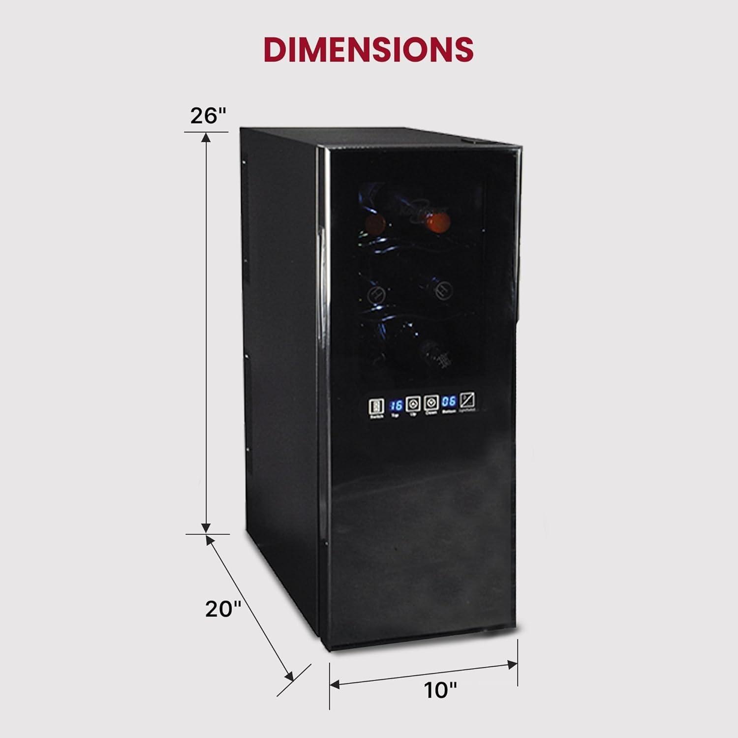 image:imageKoolatron 12 Bottle Wine Fridge Wine Cooler with Glass Door 12 Cu Ft 33 L Beverage Can Refrigerator Digital Temperature ControlDual temperature zone Ideal for White Red amp Sparkling Wine
