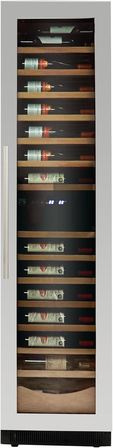image:imageKoolatron Kenmore 111 Bottle Wine Fridge Freestanding Wine Cooler with Glass Door 18 In Beverage Can Refrigerator Dual temperature zone Ideal for Red White amp Sparkling Wine