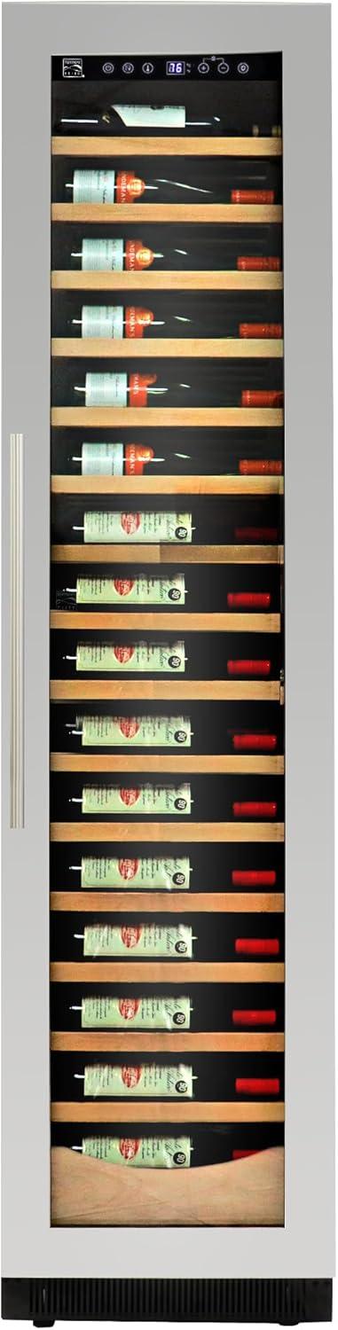 image:imageKoolatron Kenmore 112 Bottle Wine Fridge Freestanding Wine Cooler with Glass Door 18 inch Beverage Can Refrigerator Digital Temperature Control Ideal for Red White Sparkling Wine amp Champagne