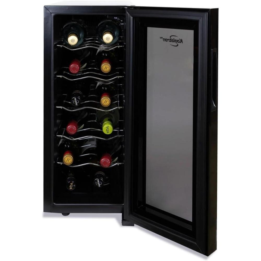 image:imageKoolatron Urban Series 12 Bottle Wine Cooler Thermoelectric Wine Fridge 1 cu ft Freestanding Wine Refrigerator for Home Bar Small Kitchen Apartment Condo Cottage RV