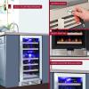 Koolatron 18 Bottle 56 Can Wine Fridge – Built-In Wine Cooler with Glass Door 5.3 cu.ft Front Vent Beverage Can Refrigerator for Red, White Wine- Digital Temperature Control/Dual Temperature Zone(28 Bottle)