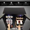 Koolatron 18 Bottle 56 Can Wine Fridge – Built-In Wine Cooler with Glass Door 5.3 cu.ft Front Vent Beverage Can Refrigerator for Red, White Wine- Digital Temperature Control/Dual Temperature Zone(18 Bottle 56 Can)