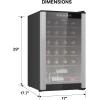 Koolatron 24 Bottle Wine Cooler Black Compressor Wine Fridge | 2.4 cu ft (68 L) Freestanding Wine Cellar | Red White & Sparkling Wine Storage | UV-Blocking Glass | Home Bar Kitchen Apartment Condo(24 Bottle)