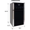 Koolatron 24 Bottle Wine Cooler Black Compressor Wine Fridge | 2.4 cu ft (68 L) Freestanding Wine Cellar | Red White & Sparkling Wine Storage | UV-Blocking Glass | Home Bar Kitchen Apartment Condo(29 Bottle)