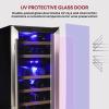 Koolatron 28 Bottle Wine Fridge – Wine Cooler with Glass Door, 3.5 cu. ft (100L), Beverage Can Refrigerator, Digital Temperature Control/Dual Temperature Zone, Ideal for White, Red, Sparkling Wine(28 Bottle)