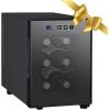 Koolatron 6 Bottle Wine Fridge – Freestanding Wine Cooler with Glass Door, 0.6 cu ft (16 L) Beverage Can Refrigerator, Digital Temperature Control, Ideal for White, Red & Sparkling Wine, Champagne
