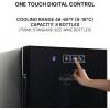 Koolatron 8 Bottle Wine Fridge – Freestanding Wine Cooler with Glass Door, 0.8 cu. ft (23 L), Beverage Can Refrigerator, Digital Temperature Control, Ideal for White, Red & Sparkling Wine, Champagne