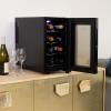 Koolatron 8 Bottle Wine Fridge – Freestanding Wine Cooler with Glass Door, 0.8 cu. ft (23 L), Beverage Can Refrigerator, Digital Temperature Control, Ideal for White, Red & Sparkling Wine, Champagne